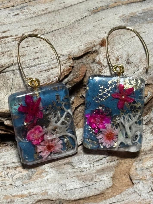 Washi Meadow Botanical Earrings