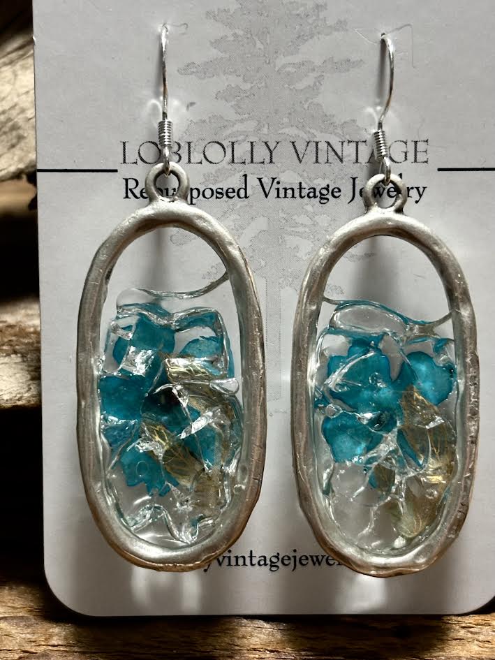 Sea Glass Bloom Oval Drops