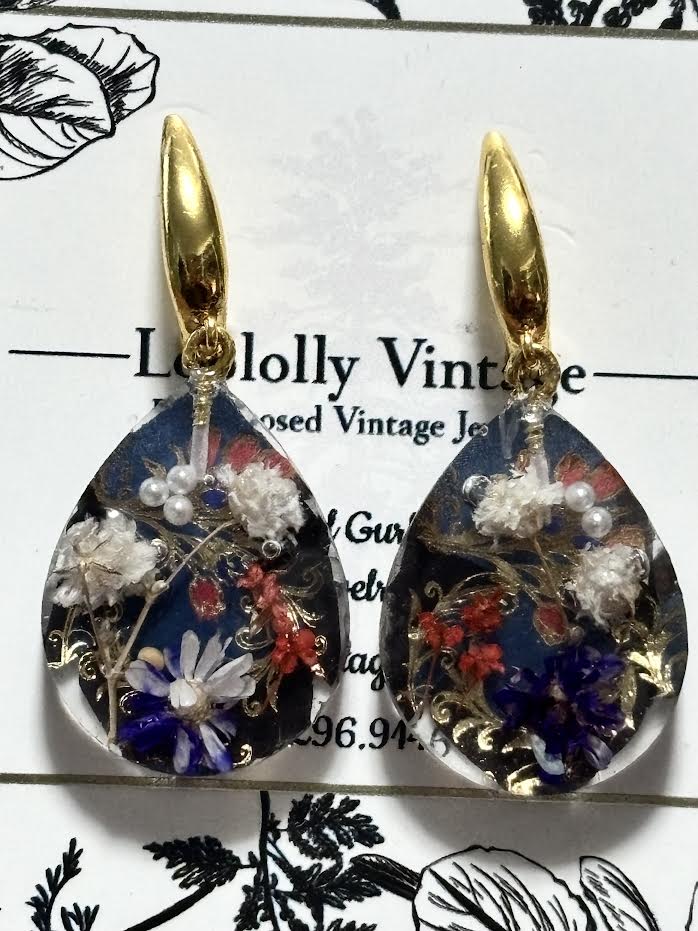 Midnight Meadow Botanical Earrings