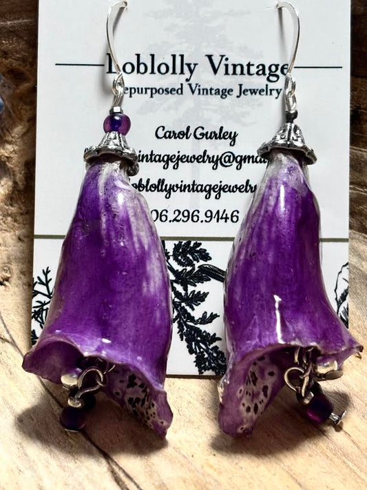 Foxglove in Violet Earrings