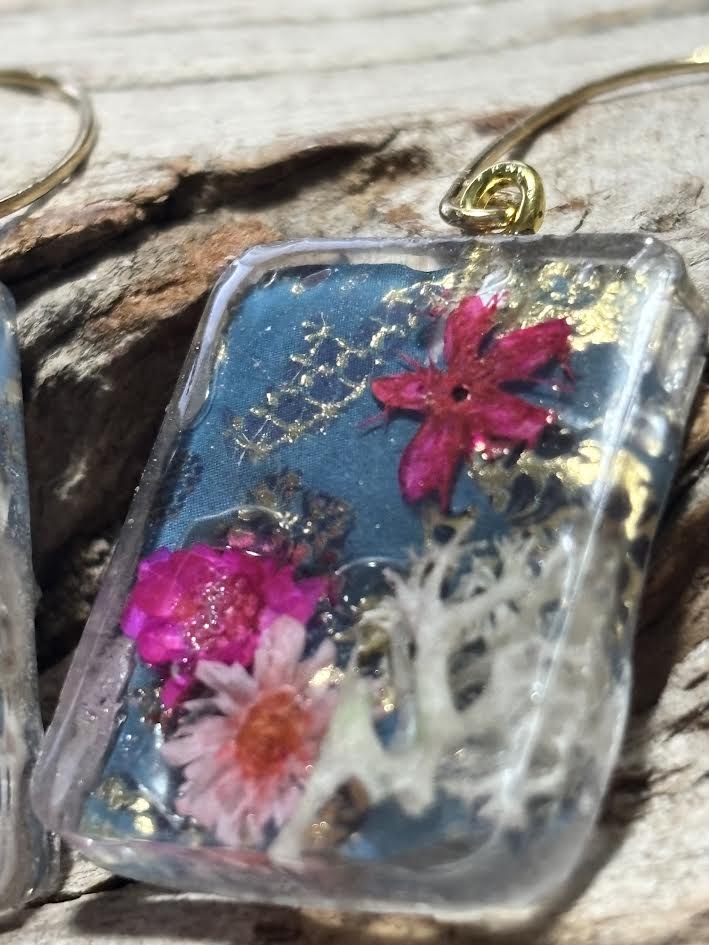 Washi Meadow Botanical Earrings