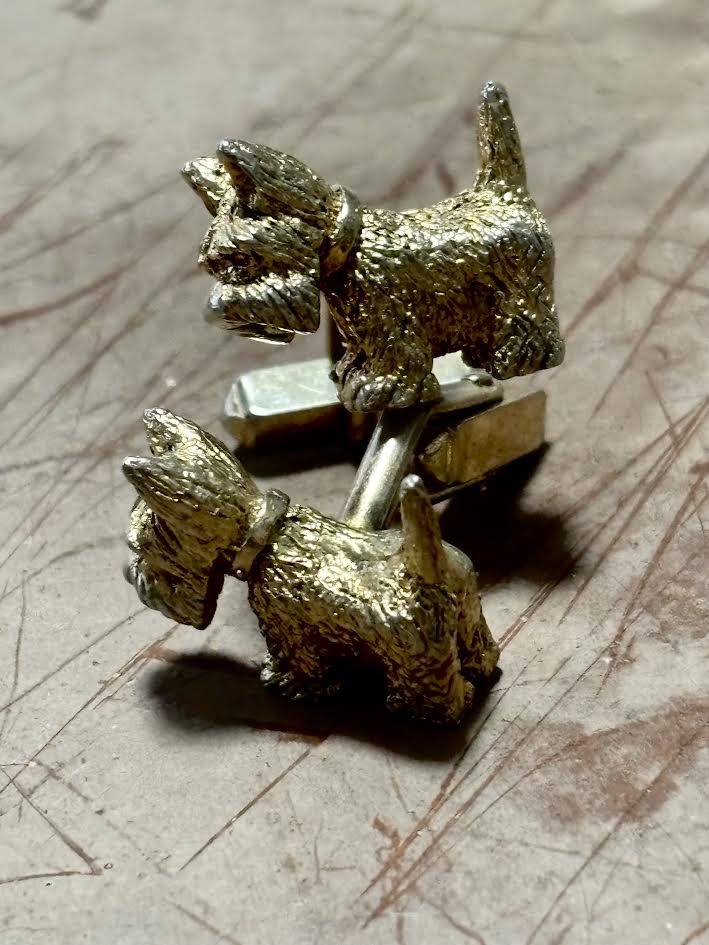 Scottie Dog Gold-Tone Cufflinks