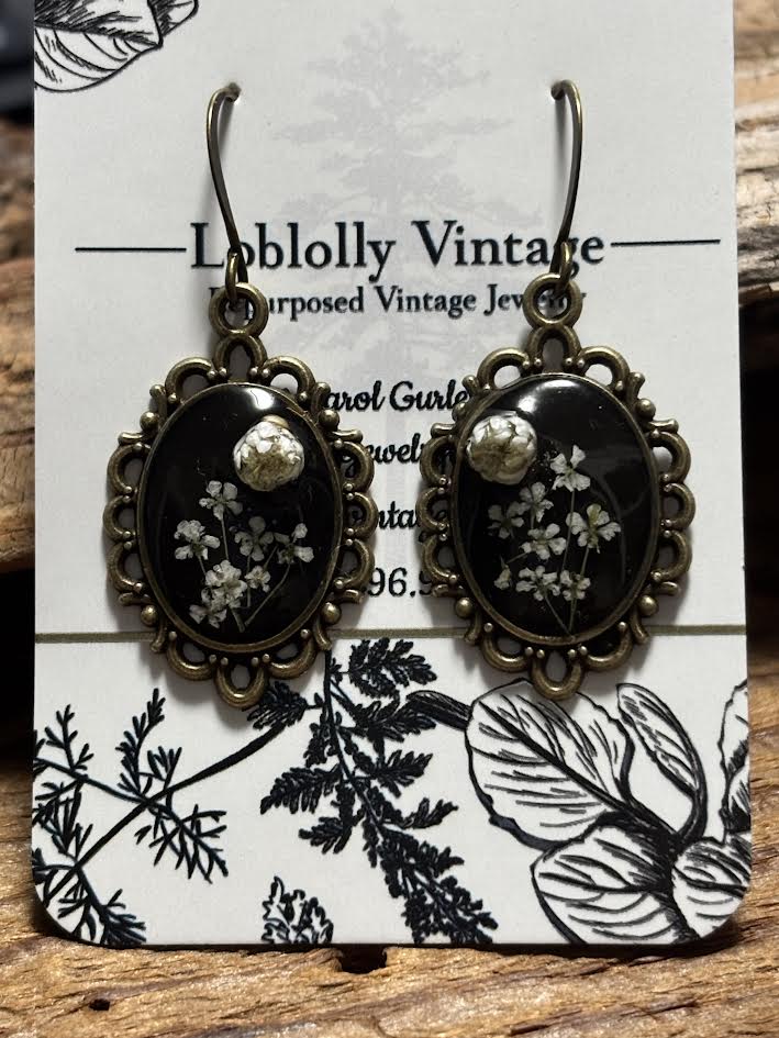 Queen Anne's Lace at Dusk Earrings
