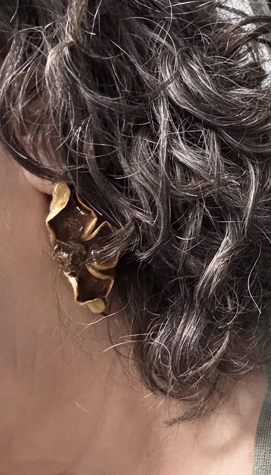 Cotton Husk Relic Stud Earrings