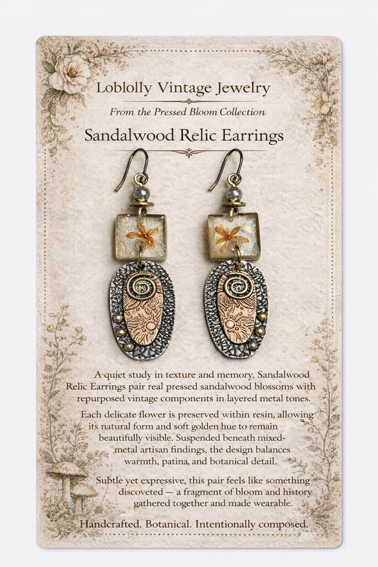 Sandalwood Relic Earrings