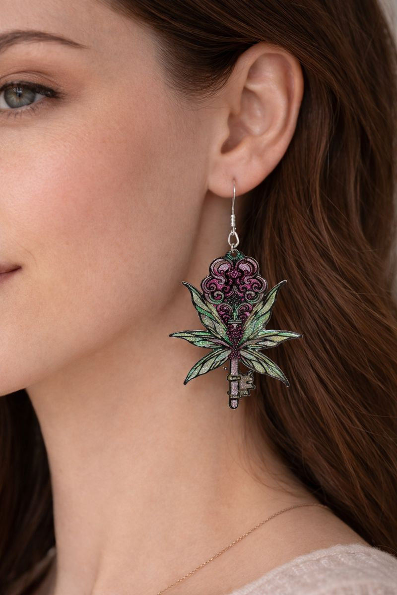 Gilded Meadow Enchanted Keywing Earrings