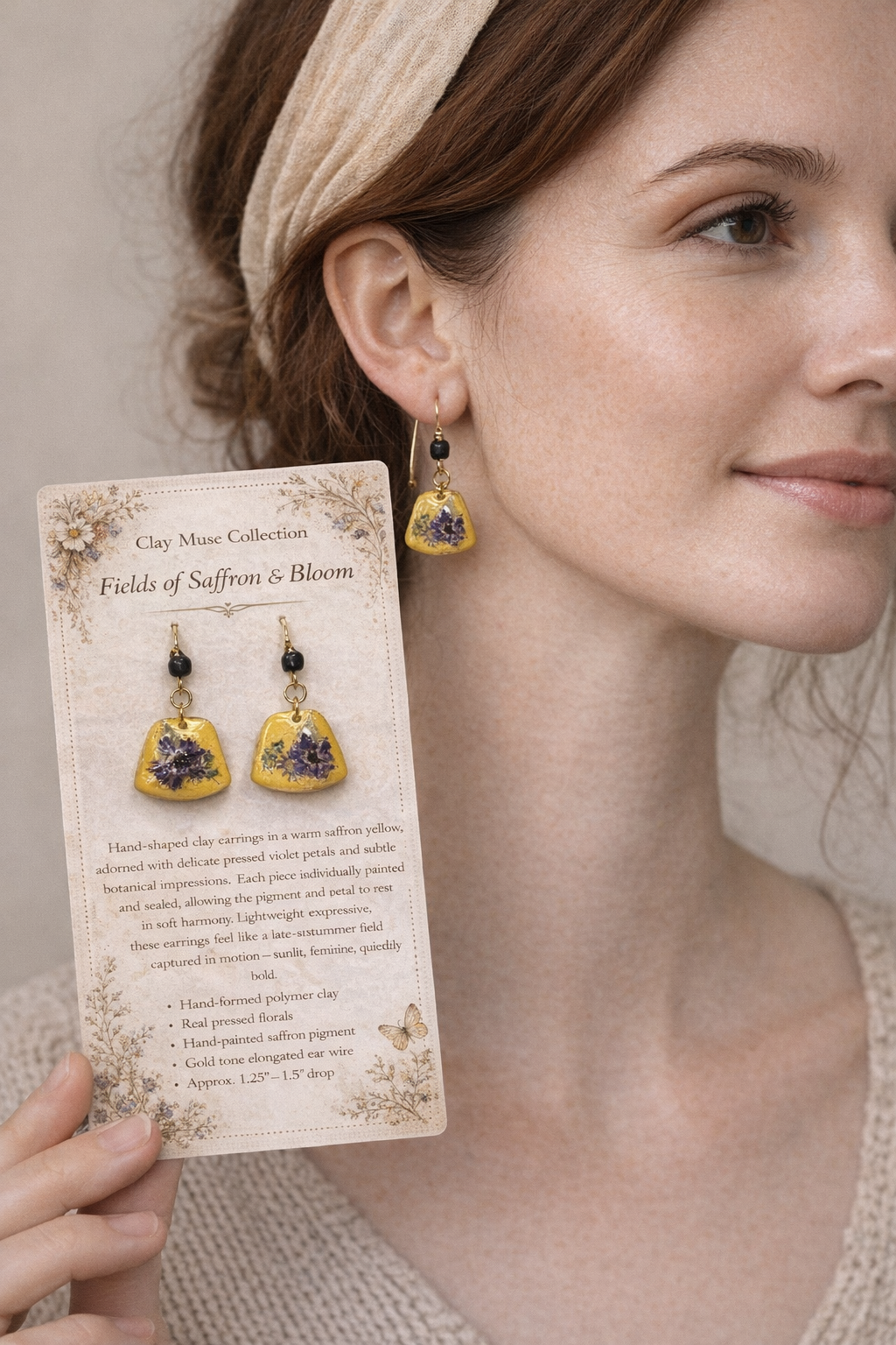 Pigment & Petal Drop Earring
