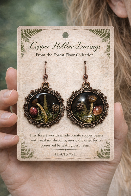 Copper Hollow Earrings