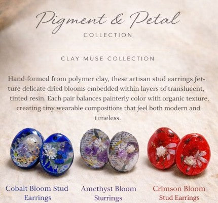 Pigment & Petal Stud Earrings