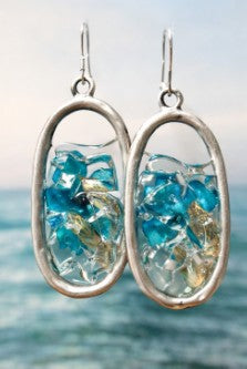 Sea Glass Bloom Oval Drops