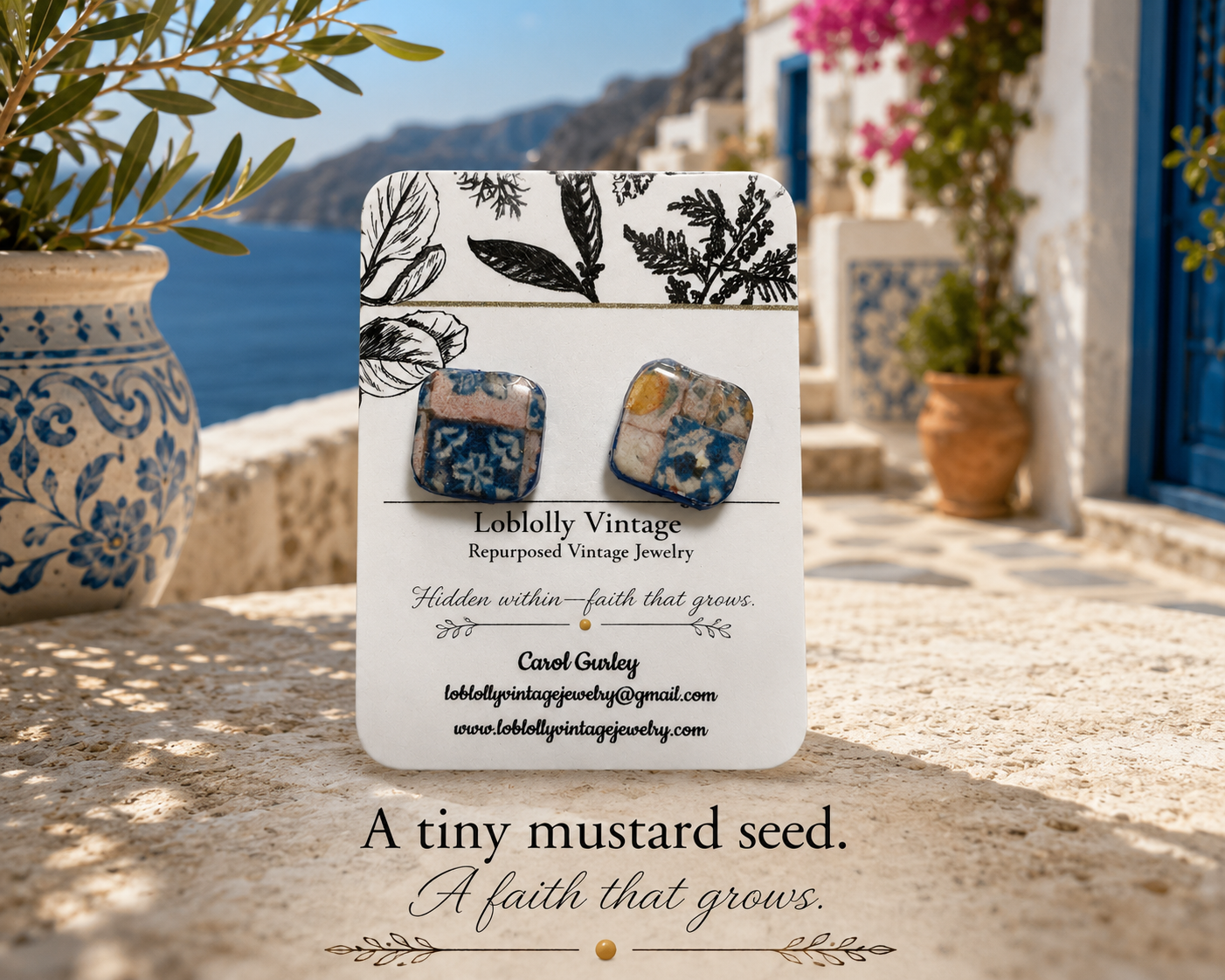 Mediterranean Mosaic Studs