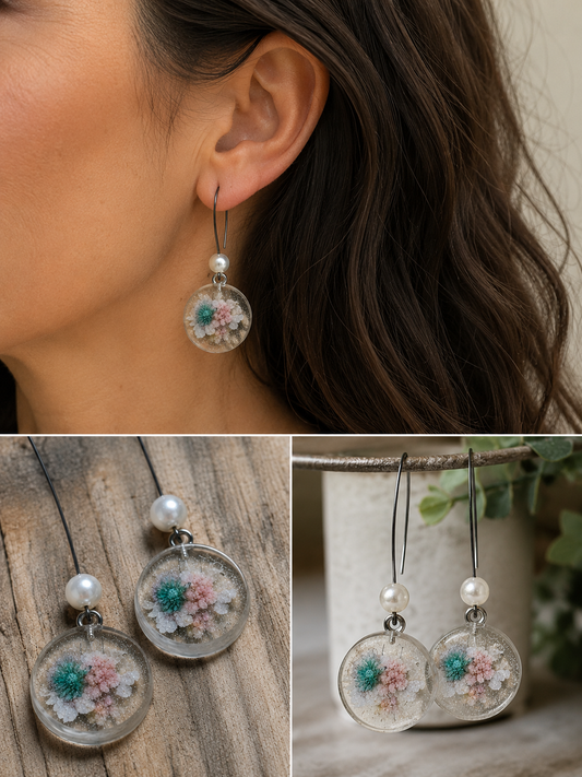 Blush & Bloom Baby’s Breath Earrings