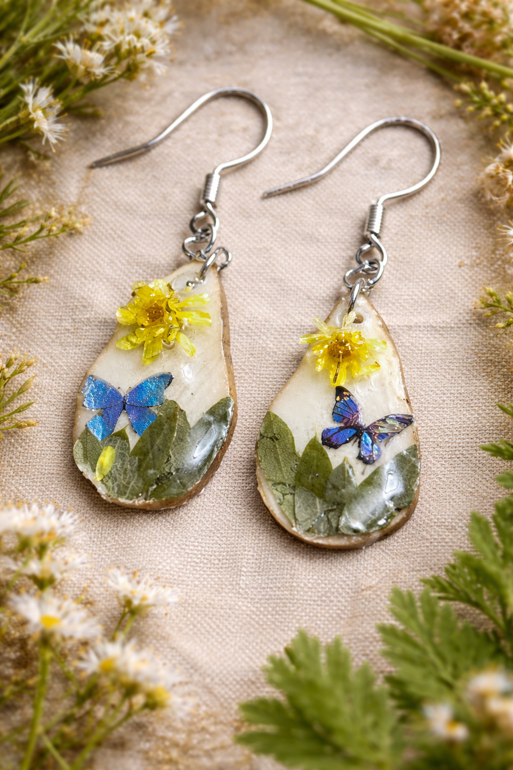 Wildflower Antler Earrings