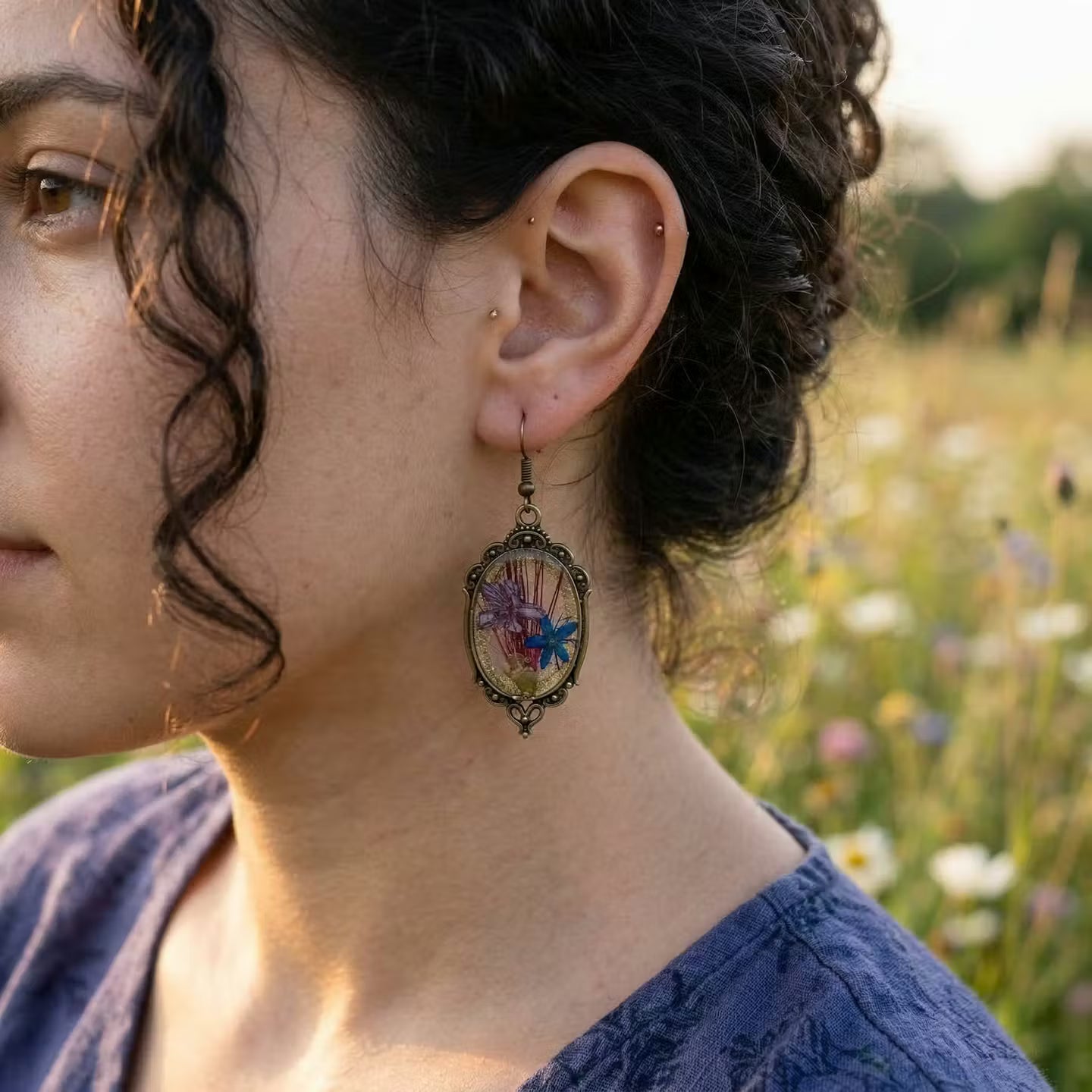 Crimson Meadowlight Earrings